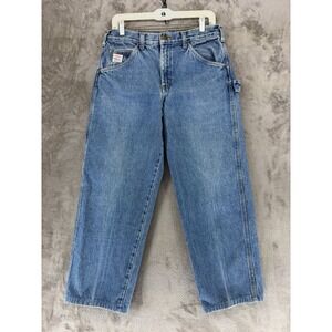 Pointer Brand Carpenter Jeans Mens 30 Workwear Blue Hammer Loop USA Made GOOD